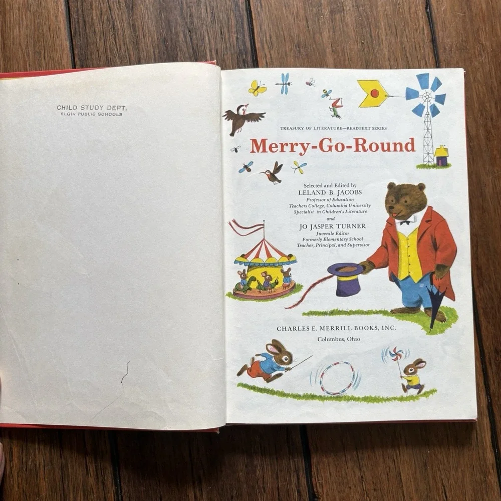 Vintage‎ 1960 Merry-Go-Round Children's Book Illustrated Hardcover